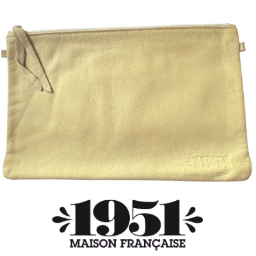 1951 Maison Francaise Light Yellow Clutch Purse 🆕